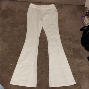 Flare white pants